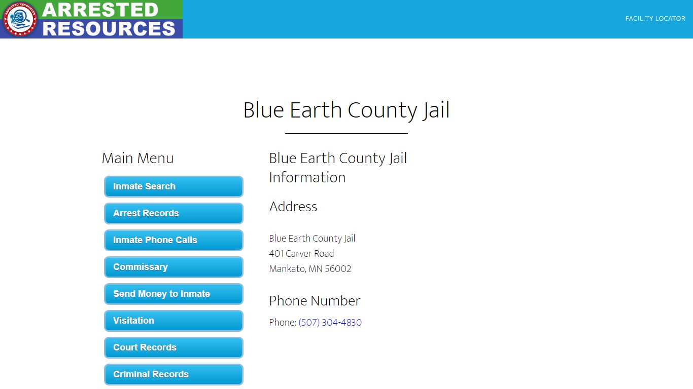 Blue Earth County Jail - Inmate Search - Mankato, MN - Arrested Resources