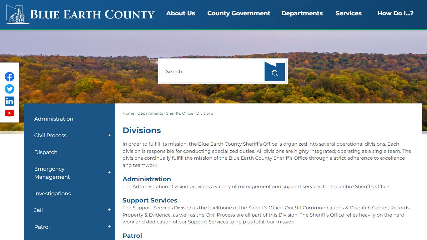Divisions | Blue Earth County, MN - Official Website